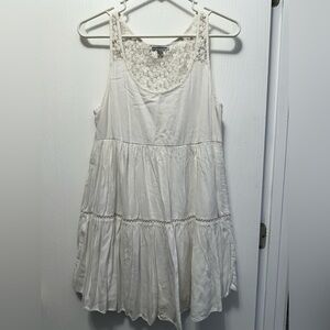 American Eagle Babydoll White Sleeveless Dress Size XS
